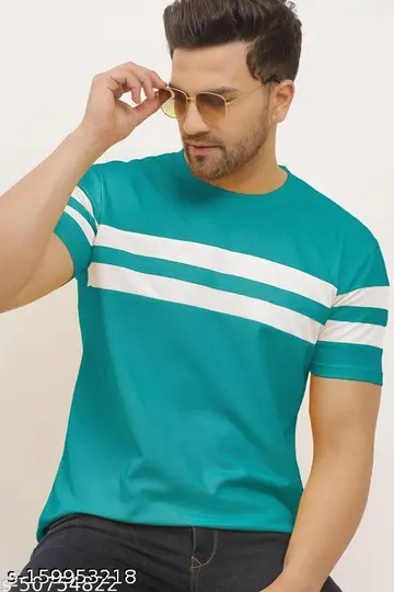 Cotton Blend Men Cotton Blend Regular Tshirts - Image 3